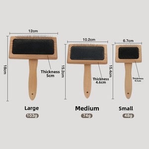 개와 고양이 미용을위한 간단한 스타일 나무와 스테인레스 스틸 애완 동물 빗 도매 애완 동물 용품 제모 - Product Image 5