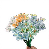 Anggrek Phalaenopsis Keramik Buatan Tangan, Ornamen Porselen Kecil Kreatif, Buket Bunga Artifisial, Kotak Kertas Bergaya Modern Sederhana