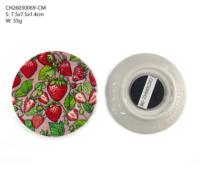 Assiette décorative en céramique aimantée fraise 12,5 cm, souvenir touristique, best-seller