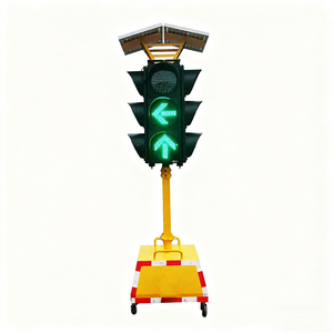 Feux de circulation mobiles Cosyn à LED, 300 mm, 4 voies, passage piétonnier, signalisation routière portable à énergie solaire, lampe de signalisation, semaforo à vendre - Product Image 3