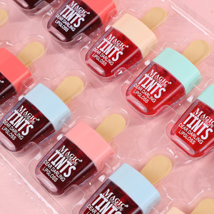 Ensemble <span class=keywords><strong>de</strong></span> brillant à lèvres 12 pièces pour jolie fille <span class=keywords><strong>coffret</strong></span> <span class=keywords><strong>de</strong></span> maquillage liquide pailleté en forme <span class=keywords><strong>de</strong></span> crème glacée étanche pour rouge à lèvres - Product Image 4