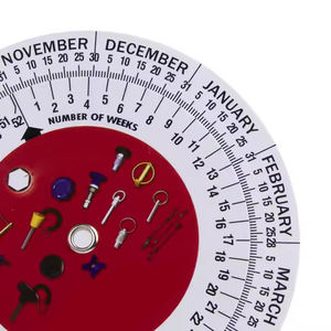 Tableau de calcul des femmes enceintes, imprimé en couleur, disque de cycle de grossesse - Product Image 5