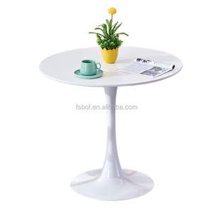 Mesa redonda y sillas de café de ocio blanco Mesas y sillas de plástico para cafeterías para lugares comerciales - Product Image 3