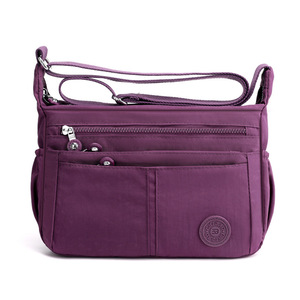 Sac à bandoulière léger en nylon pour femme, sac à bandoulière multi-compartiments, imperméable, grande capacité - Product Image 2