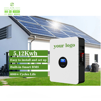 Sistem Penyimpanan Energi Surya Produsen 51.2V 100Ah Powerwall Baterai Lithium Ion LiFePO4 untuk Penggunaan Rumah Tangga