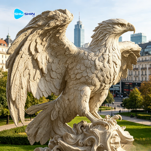 Estatua <span class=keywords><strong>de</strong></span> águila grande <span class=keywords><strong>de</strong></span> mármol, majestuosa <span class=keywords><strong>escultura</strong></span> <span class=keywords><strong>de</strong></span> ave depredadora tallada a mano para decoración <span class=keywords><strong>de</strong></span> jardín al aire libre. - Product Image 6