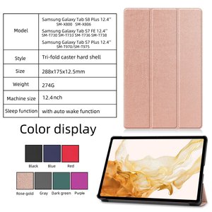 Funda de cuero PU para Samsung Galaxy Tab S8 Plus <span class=keywords><strong>sm</strong></span>-x800 <span class=keywords><strong>SM</strong></span>-<span class=keywords><strong>X806</strong></span>, 12,4 pulgadas, triple pliegue, novedad - Product Image 5