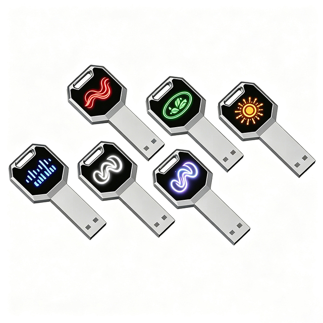 Other Promotional USB Drive PC Custom Led Logo Metal Usb Flash Drive Stainless Steel Usb Stick 3.0 64gb 32gb With Keychain