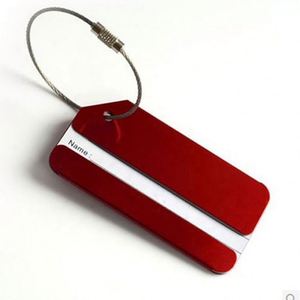 Étiquettes de bagages en aluminium personnalisées avec logo publicitaire, étiquettes de voyage imperméables pour valises, cadeaux publicitaires promotionnels - Product Image 3