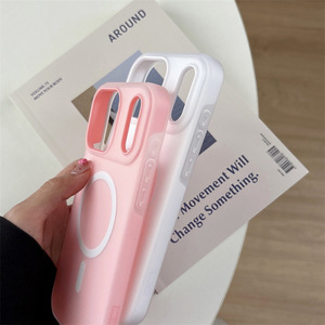 Funda de teléfono magnética esmerilada de Color caramelo 2 en 1 para <span class=keywords><strong>iPhone</strong></span> 17 Pro Max, funda protectora dual a prueba de golpes para Apple <span class=keywords><strong>iPhone</strong></span> 17 - Product Image 4