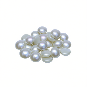Perlas Cultivadas de Agua de Mar Blanca Mabe de 14-16 mm, Parte Posterior Plana, Perlas Sueltas en Paquete a Granel para la Fabricación de Joyas - Product Image 3