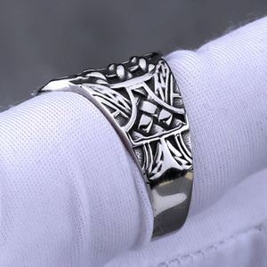 Trendy <b>Viking</b> Stainless Steel Wolf Head <b>Ring</b> for <b>Men</b> Odin Norse Celtic Animal Jewelry Maxfree June Birthstone Wholesale Gift - Product Image 2