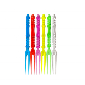 Forchetta da frutta colorata <span class=keywords><strong>per</strong></span> alimenti di vendita diretta in fabbrica adatta <span class=keywords><strong>per</strong></span> scatola da <span class=keywords><strong>pranzo</strong></span> <span class=keywords><strong>per</strong></span> bambini forchetta da dessert <span class=keywords><strong>per</strong></span> torta decorativa mini stuzzicadenti - Product Image 1