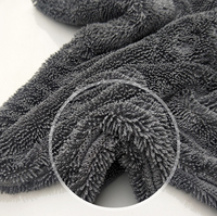 Fournisseur professionnel serviette de séchage en microfibre tordue 1200gsm