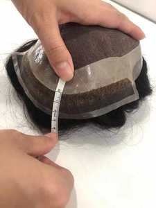 Peluca de cabello humano para hombre, tupé con encaje frontal suizo, Mono Base, tienda en línea de Alibaba - Product Image 3