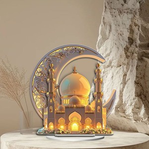 Décorations du <span class=keywords><strong>Ramadan</strong></span> Ornement de table en acrylique musulman Kerber en acrylique 2D Artisanat DIY pour la décoration de la maison - Product Image 5