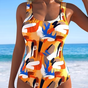 ชุดว่ายน้ำ<span class=keywords><strong>วัน</strong></span>พีซสำหรับผู้หญิงปรับแต่งได้บุฟองน้ำไร้โครงเหล็กแขนกุดพิมพ์ลายกระชับเอวชุดกีฬาฤดูร้อนสำหรับใส่ที่ชายหาด - Product Image 3