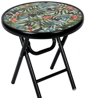 Table d'appoint extérieure pliable moderne en verre avec design multifonctionnel pour les moments de loisirs
