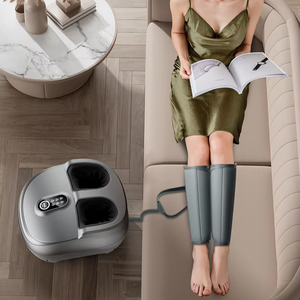 Relajación DE LOS PIES Presión de aire eléctrica Vibración Amasado profundo Luz roja Calor Shiatsu Piernas Masajeador de pies - Product Image 4