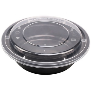 Cuencos redondos de plástico pp para preparación de comida, cuencos para ensalada vegana, 32OZ, para sopa, desechable, con tapa, para embalaje de microondas - Product Image 3