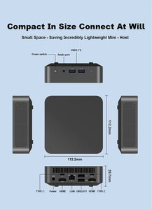 Nouveau Mini PC Compact N95 4 Cœurs 4 Threads DDR4 Interfaces Riches <span class=keywords><strong>Windows</strong></span> <span class=keywords><strong>10</strong></span> Affichage Numérique Centre d'Appels - Product Image 5