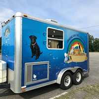 Nouvelle Camionnette Professionnelle de Toilettage Mobile pour Animaux de Compagnie, Remorque de Toilettage pour Chiens et Chats avec Intérieur en Acier Inoxydable, Compartiments Isolés et Générateur
