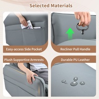 Fauteuil de massage moderne minimaliste avec cadre métallique, fonction pivotante et basculante, pour salon, canapé inclinable électrique, en stock aux États-Unis