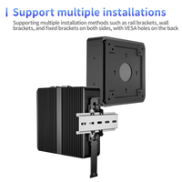 Mini PC industriel embarqué sans ventilateur compatible N97 N100, 4 ports LAN PoE, RS232, rail DIN, 12V, large plage de tension