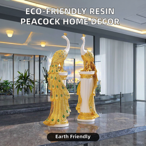 Creatieve DUTACK hars pauw ornamenten (giettechniek) buitensculptuur voor de tuin - Product Image 2