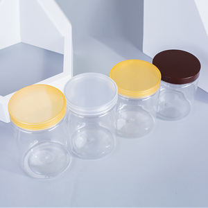 Bocaux en plastique PET transparent de 500 ml pour aliments, miel, sucre, bonbons, compléments vitaminiques avec couvercle à vis - Product Image 3