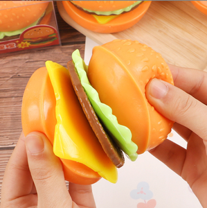Juguetes Blandos de Simulación de Comida Desmontables de 5 Capas con Forma de Hamburguesa para Niños de 5 a 7 Años, Novedoso Regalo de Cumpleaños Antiestrés para Niñas - Product Image 2