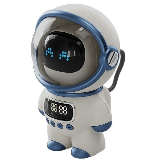 Large-Model Astronaut Smart for 5.1 Speaker Creative Alarm Clock Radio with TF Card FM AI Voice Intercom Portable Design