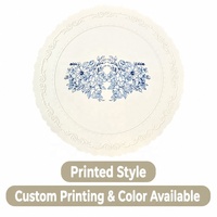 Set de table en silicone gaufré vintage, antidérapant, isolant thermique, motif floral, rond ou ovale, avec logo personnalisé