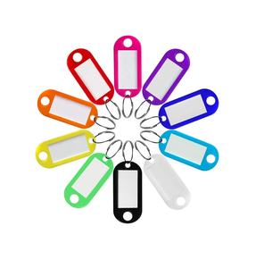 प्लास्टिक कुंजी लेबल टैग कुंजी अंगूठी अंगूठी और लेबल के साथ घर के लिए टैग आईडी लेबल टैग खिड़की - Product Image 2