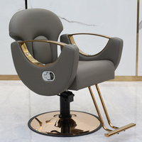 Ensemble d'équipement de salon de coiffure moderne Wally Beauty Ensemble complet de meubles comprenant des chaises de barbier en cuir pour le salon