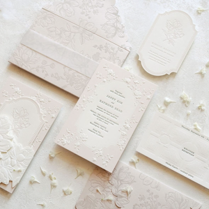 Bán Buôn Sang Trọng Thiệp Mời Đám Cưới Tùy Chỉnh Cao Cấp Giấy Với Lá Vàng Letterpress In Ấn Thời Trang Lời Mời Đám Cưới - Product Image 2