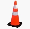 Cône de signalisation routière réfléchissant en PVC pour la construction de bâtiments et les avertissements routiers - Product Image 3