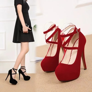 2023 Summer New European and American Fashion Cross Strap Large Heel High Heels Women's Nightclub Women's <b>Shoes</b> - Product Image 2