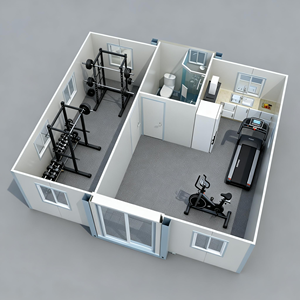 Casas Prefabricadas Blancas de Dos Pisos con Balcón y Bancas, de 20 Pies, Precio Mayorista de Fábrica 2026 - Product Image 3