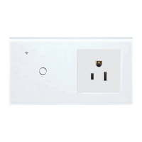 Interruptor Inteligente WiFi UBARO con Enchufe Estadounidense, Requiere Cable Neutro, Compatible con Tuya Smart Life, Alexa y Control por Voz de Google, Panel de Vidrio Templado
