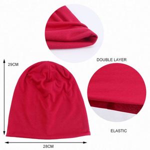 Thin Bonnet Cap Soft Casual <b>Beanies</b> Knit <b>Hat</b> Solid Color Sleep Night Chemo Caps Cotton Headwear Slouchy <b>Beanie</b> - Product Image 4