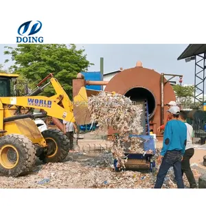 Ambiental sin necesidad de catalizador Planta de Tratamiento de reciclaje de neumáticos usados máquina de pirólisis de aceite de pirólisis de plástico para la venta