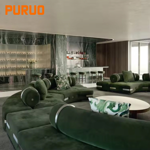 Puruo seccional Premium moderno italiano sofá de lujo sala de estar sofá de cuero genuino conjunto canapés de muebles de salon divano - Product Image 4