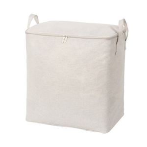 Boîte de rangement en tissu avec fermeture éclair et poignées pour l'organisation du placard de la chambre, design moderne et minimaliste - Product Image 1
