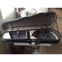 Wooden Hard Case Holds Violins & 1 Viola, Fits 4/4 Violin 15-16.5" Viola, Portable Carrying Bag with Straps