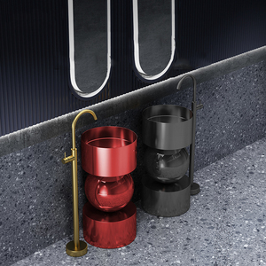 Cuvette polie moderne de piédestal d'acier inoxydable avec le drain pour le <span class=keywords><strong>lavabo</strong></span> de salle de bains de toilette d'hôtel - Product Image 2