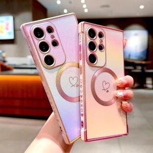 Étui mat coloré dégradé de luxe pour <span class=keywords><strong>Samsung</strong></span> Galaxy S25 S24 S23 S22 S21 Ultra Plus FE S 24 23 pour charge magnétique <span class=keywords><strong>Magsafe</strong></span> - Product Image 4