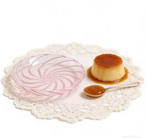 Plato <span class=keywords><strong>de</strong></span> Vidrio Transparente Personalizado en Oferta, Plato <span class=keywords><strong>de</strong></span> Vidrio Rosa <span class=keywords><strong>para</strong></span> Postre, Plato Decorativo <span class=keywords><strong>de</strong></span> Vidrio <span class=keywords><strong>para</strong></span> el Hogar, Vajilla <span class=keywords><strong>para</strong></span> Restaurante - Product Image 2