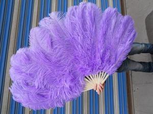 Abanico de plumas de avestruz grande blanco para mujer, espectáculo de disfraces, fiesta de té, suministro de vacaciones, baile, decoración nupcial, boda, accesorio para sesión de fotos - Product Image 6