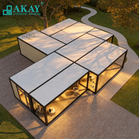 Maison modulaire préfabriquée extensible et détachable AKAY, structure en acier imperméable, maison préfabriquée en conteneur, maison habitable avec 3 chambres